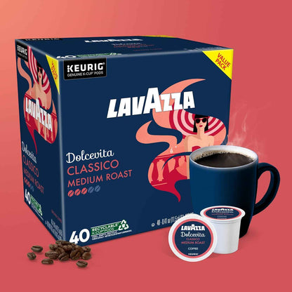 Lavazza Dolcevita, Single-Serve Keurig K-Cup Pods, Medium Roast Coffee