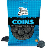 Gustaf's Salted Dutch Licorice Coins - 3 Pack of 5.2oz Bags - Salted Black Licorice Coins - Dutch Candy from Netherlands - Salty Black Liquorice Treats