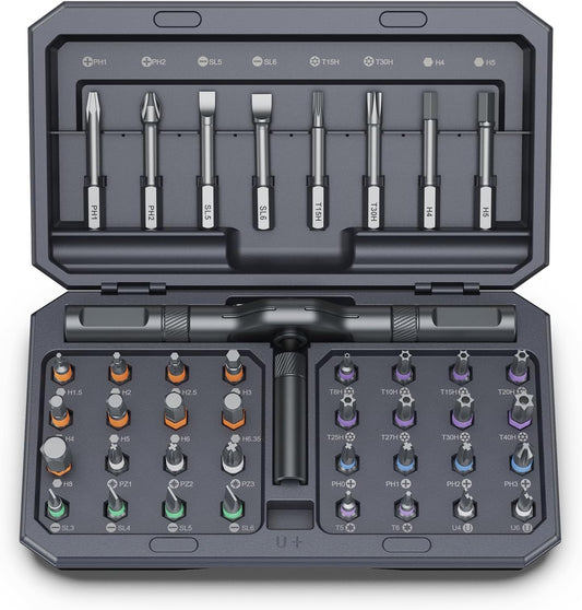 42_in_1_Magnetic_Screwdriver_Set,_DIY_Ratchet_Screwdriver_Set,_Multi_Bit_Magnetic_Drive_Set_with_Detachable_Ratchet_Handle,_Portable_Compact_Repair_Tool_Kit_for_Furniture_Computer_Bicycle_Gray