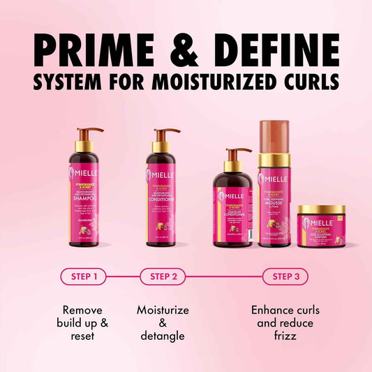 Mielle Organics Pomegranate & Honey Leave-In Conditioner for Curly Hair - Moisturizing Detangler & Curly Hair Treatment to Help Repair Damage, Prevent Frizz & Improve Shine, 12 Fl Oz