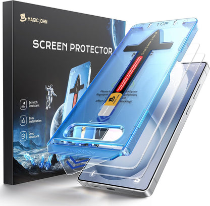 MAGIC_JOHN_for_Samsung_Galaxy_S26_Ultra_Screen_Protector_6.9_inch,_Fast_Easy_Installation,_Auto_Dust-Elimination,_9H_Tempered_Glass_HD,_Fingerprint_Unlock,_Bubble_Free,_Anti-Scratch,_2_PACK