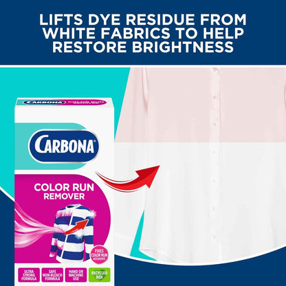 Carbona Color Run Remover (2.6 Oz), Ultra Strong Laundry Dye Transfer Remover, Helps Fix Color Run Accidents, Brightens Whites, Hand or Machine Use