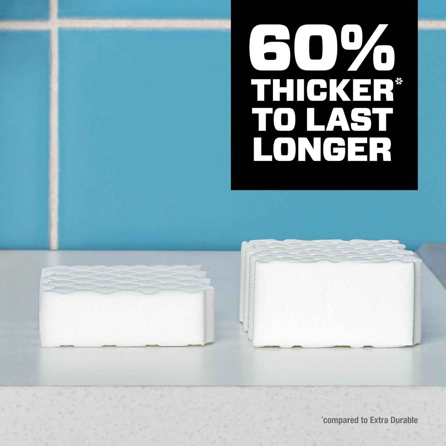 Mr. Clean Magic Eraser Sponge, All Purpose Cleaner, Long Lasting Cleaning Scrubber, Wall Cleaner, Sneaker Cleaner, Oven Cleaner, Kitchen, Bathroom, Shower Cleaning Supplies, Ultra Thick