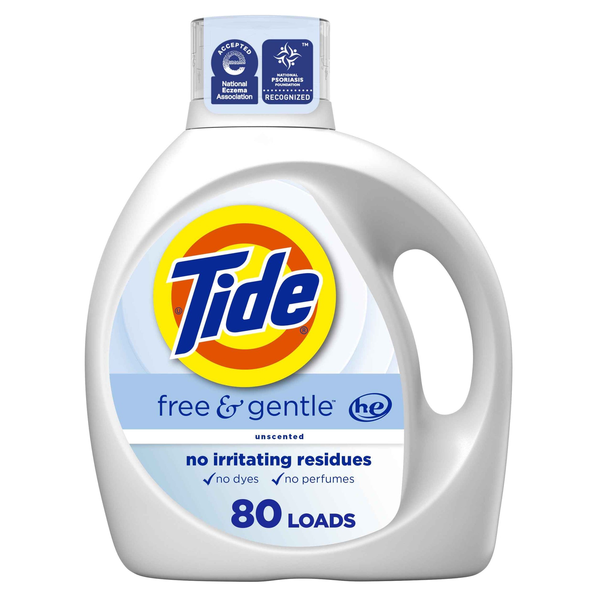 Tide Free & Gentle Liquid Laundry Detergent, Tide Laundry Detergent, Clean Laundry Detergent