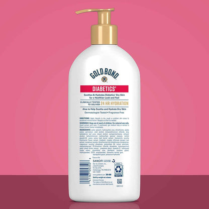Gold Bond Diabetics' Dry Skin Relief Body Lotion. With Aloe to Moisturize & Soothe, Diabetic Lotion for Dry Skin