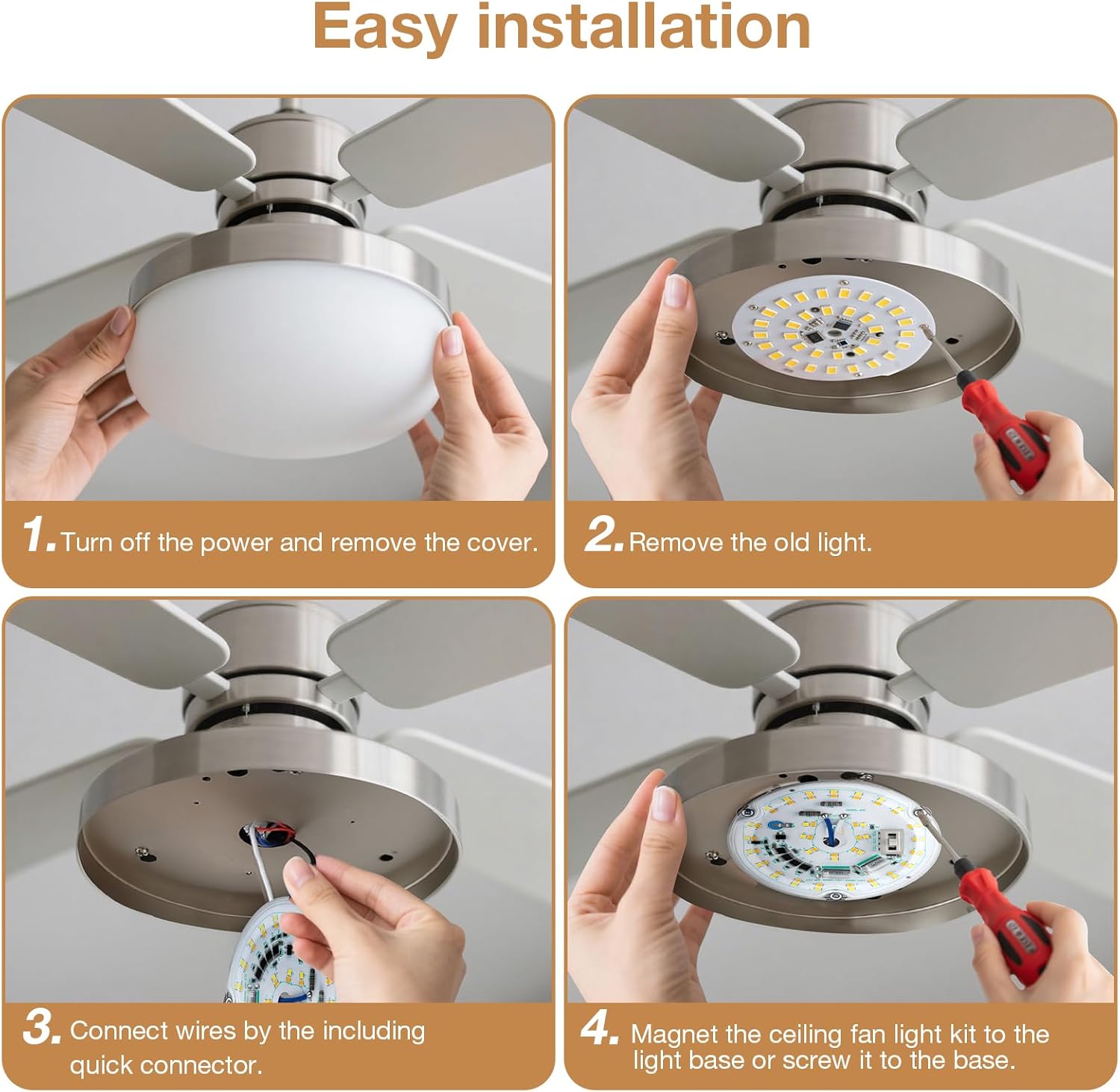 4_inch_LED_Retrofit_Light_Kit_for_Ceiling_Fan_Light_Replacement_Panel_PCB_18W_Color_Temperature_Adjustable_3000K_4500K_6000K_2200LM_120V_CRI90_Dimmable
