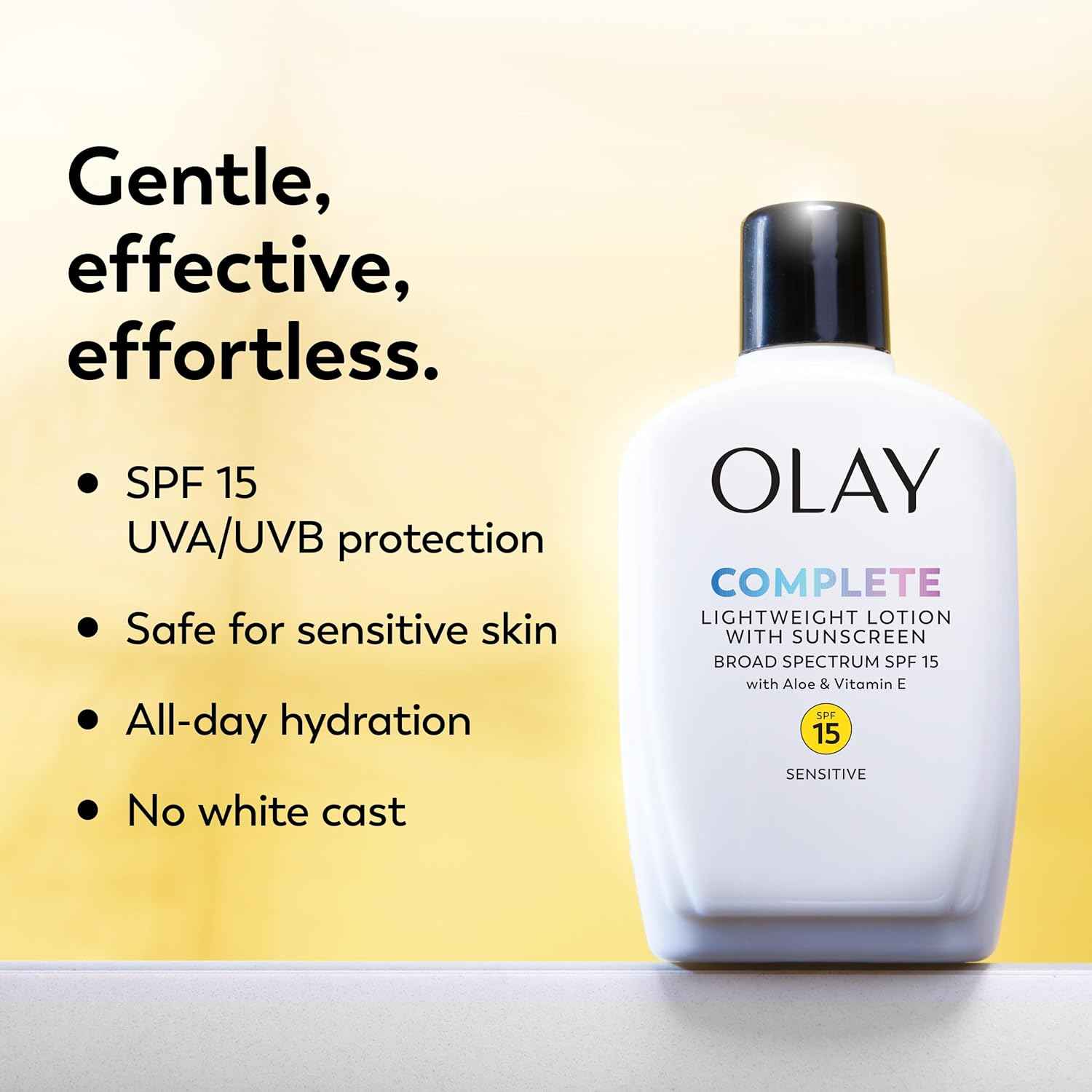 Olay Face Moisturizer, Complete All Day Moisturizer With Sunscreen Broad Spectrum SPF 15 - Sensitive