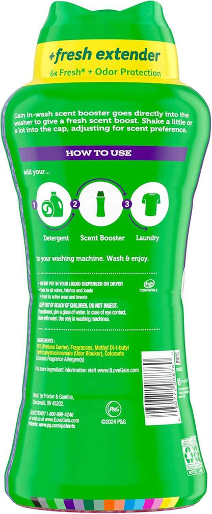 Gain In-Wash Laundry Scent Booster Beads, Moonlight Breeze Scent, Fresh Extender + Odor Protection
