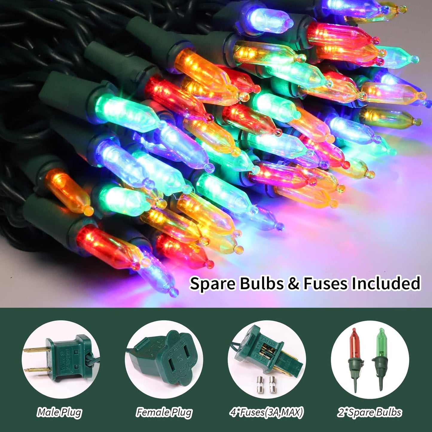 LAMPHOME_100_LED_Count_Multi_Christmas_Lights_-_21.6FT_LED_Mini_String,_Mini_led_Lights_for_Indoor_Outdoor_Home_Holiday_Party_Wedding_Independence_Day_Decoration