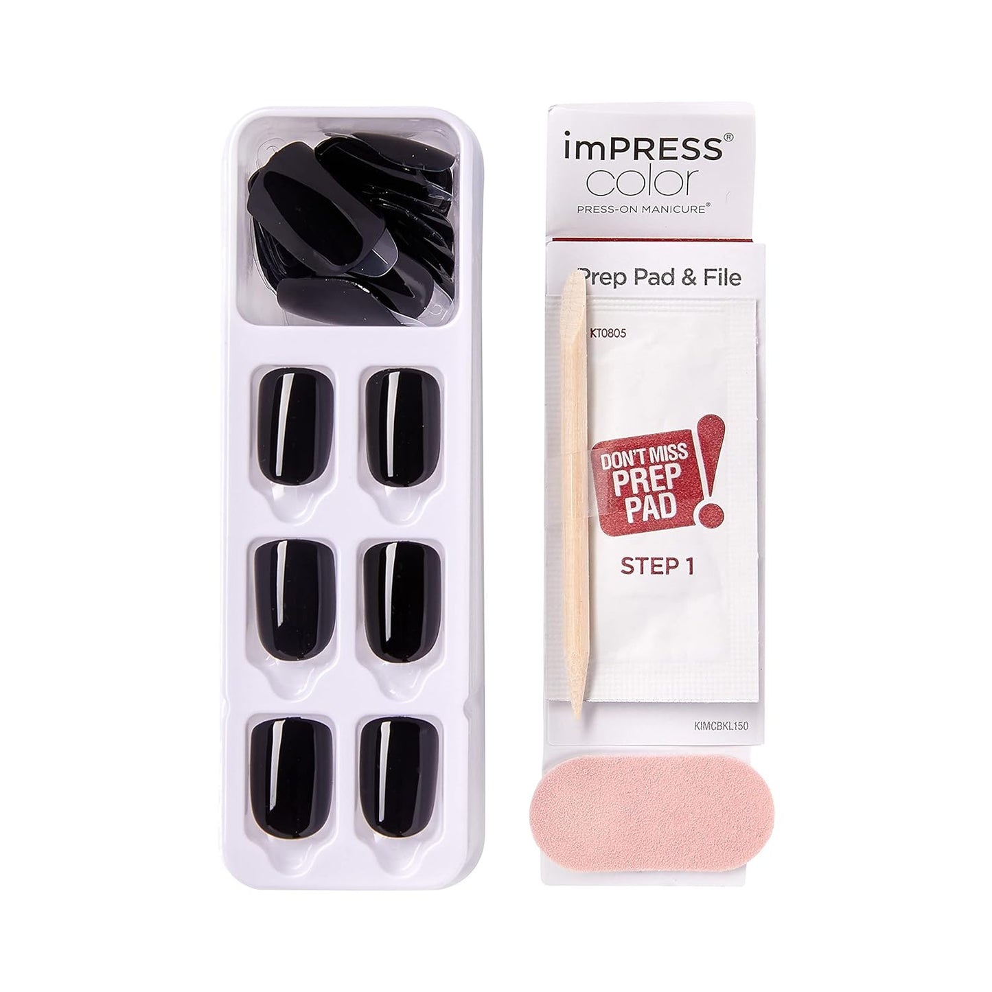 KISS_imPRESS_No_Glue_Mani_Press_On_Nails,_Color,_'All_Black',_Black,_Short_Size,_Squoval_Shape,_Includes_30_Nails,_Prep_Pad,_Instructions_Sheet,_1_Manicure_Stick,_1_Mini_File
