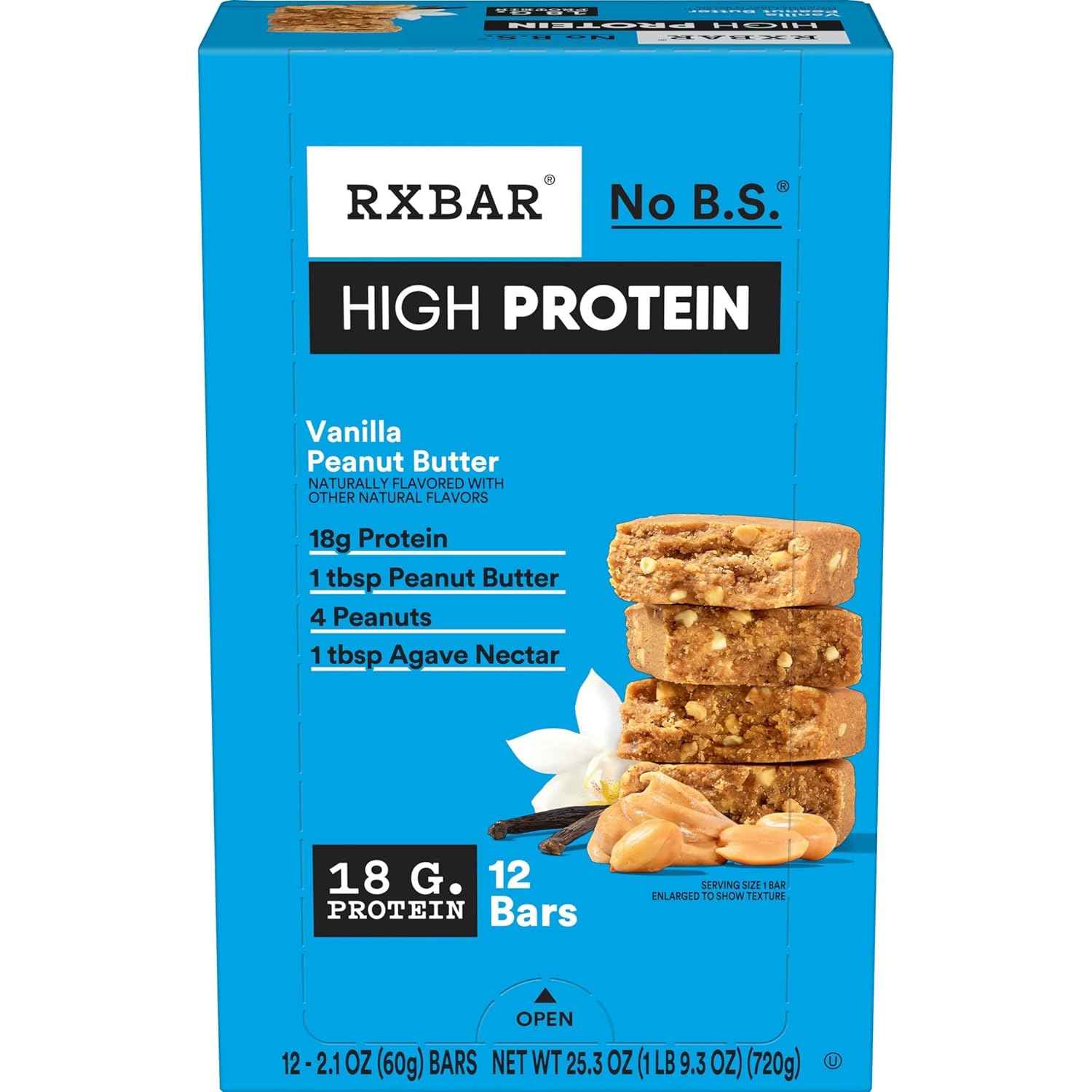 RXBAR High Protein Bars, Gluten Free, Protein Snacks, Vanilla Peanut Butter