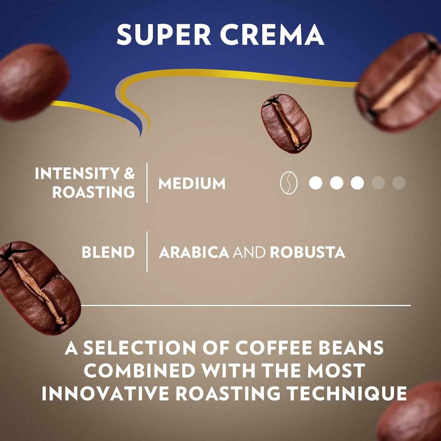 Lavazza Whole Bean Coffee, Medium Espresso Roast, Arabica and Robusta Blend