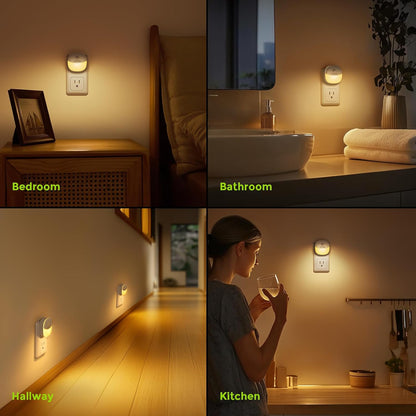 AUVON_Plug_in_Night_Light_with_Motion_Sensor_and_Dusk_to_Dawn_Sensor,_Mini_Warm_White/Cool_White_LED_Nightlight_with_1-50_lm_Adjustable_Brightness_for_Bathroom,_Hallway,_Stairs,_Bedroom,_Kitchen,_4_Packs