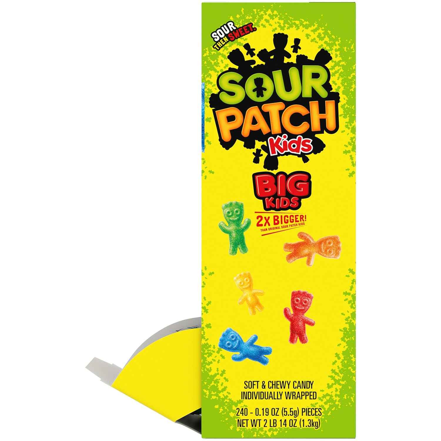 SOUR PATCH KIDS Big Kids Individually Wrapped Soft & Chewy Candy, Bulk Candy, Easter Candy, 240 Count Box
