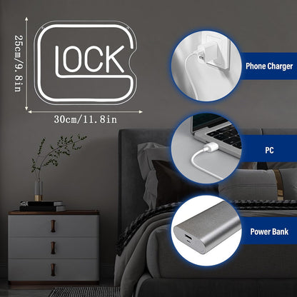 Lock_Neon_Signs_for_Wall_Decor,Dimmable_Game_Neon_Light_for_Gamer,Usb_Powered_Gaming_Lights_for_Man_Cave_Bedroom_Game_Room_Bar_Birthday_Gifts(9.8_*_11.8in)