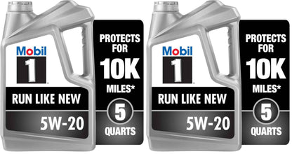 Mobil 1 Advanced Fuel Economy Full Synthetic Motor Oil 0W-20, 5 Quart