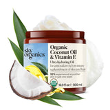 Sky Organics - Oil & Vitamin E, 16.9 fl oz - Skin & Hair Ultra-Hydrating Oil - Fatty Acids & Antioxidants - Natural, Vegan & Cruelty Free - Skin Care & Hair Care