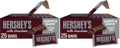 HERSHEY'S Milk Chocolate Snack Size, Candy Bars, 11.25 oz