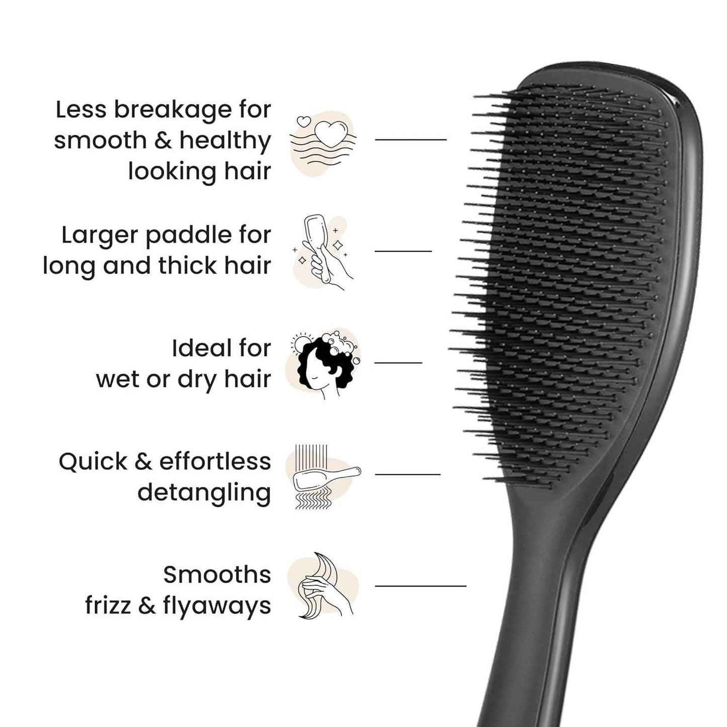 Tangle Teezer Large Ultimate Detangler Hairbrush for Wet & Dry Hair, Eliminates Knots & Reduces Breakage for Long, Thick, & Curly Hair Types