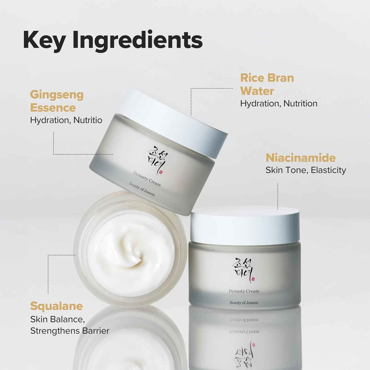 Beauty of Joseon Dynasty Cream Hydrating Face Moisturizer for Dry, Sensitive Skin, Korean Skincare for Men and Women