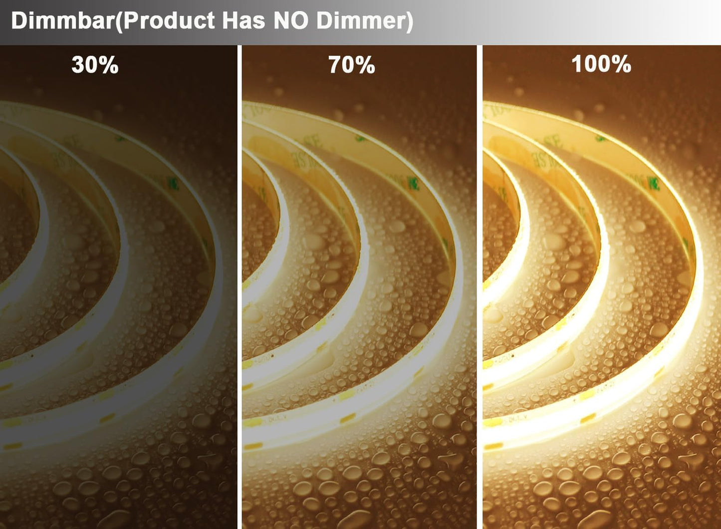 TOPAI_12V_COB_LED_Strip_Light_Warm_White/Natural_White/Cool_White/Blue/Green/Red_Waterproof_IP65_480LEDs/M_Super_Bright_4000Lm_CRI>90_16.4ft/5M_Dotless_High_Density_Cuttable_Flexible_for_Cabinet_Home_DIY_Lighting_Projects