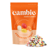 Assorted Fruit Hard Candy Individually Wrapped by Cambie, 1 lb of with a Deliciously Sweet Exterior Soft, Decadent Filled Center