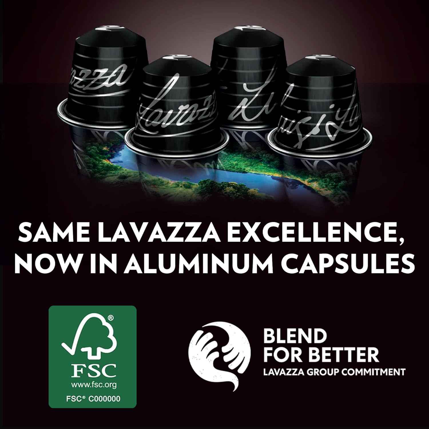 Lavazza Espresso Maestro Aluminum Capsules Compatible with Nespresso* Original Machines, Dark Espresso Roast, Arabica and Robusta Blend
