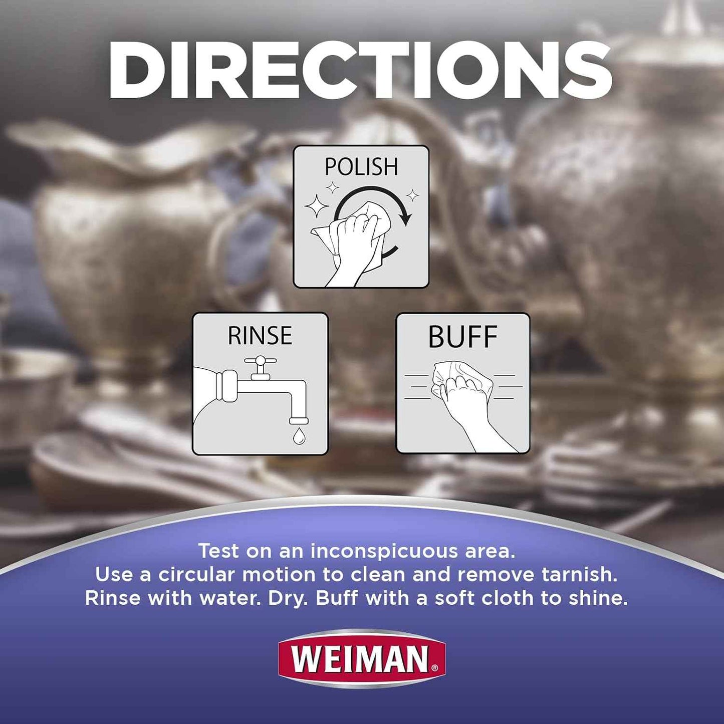 Weiman Jewelry Polish Cleaner, Tarnish Remover Wipes - Use on Silver Jewelry Antique Silver Gold Brass Copper and Aluminum
