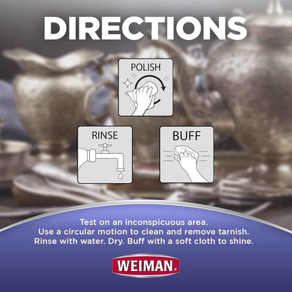 Weiman Jewelry Polish Cleaner, Tarnish Remover Wipes - Use on Silver Jewelry Antique Silver Gold Brass Copper and Aluminum
