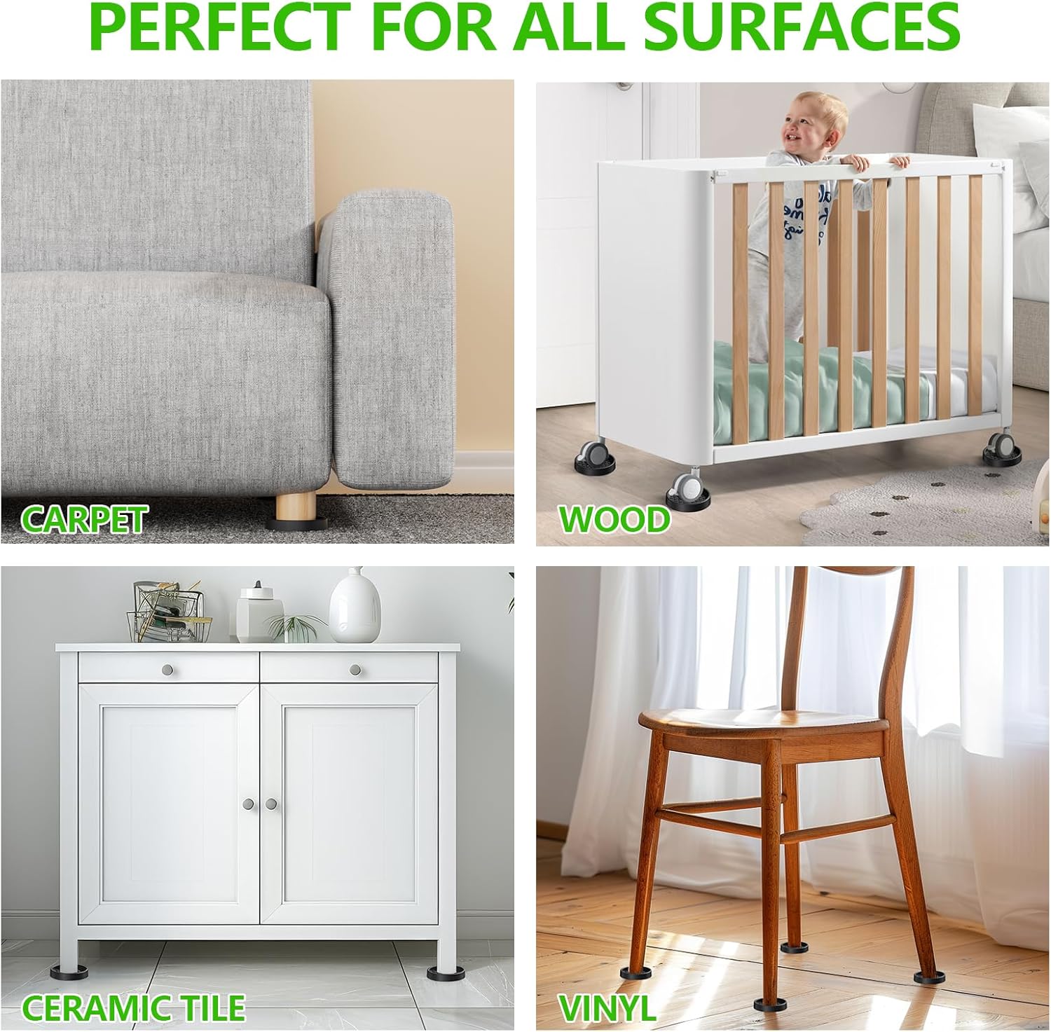 Non_Slip_Furniture_Pads_-_2"_Anti_Skid_Caster_Cups,_12PCS_Round_Furniture_Coasters_for_Hardwood_Floors,_Anti_Slide_Furniture_Cup_Bed_Couch_Floor_Protectors,Furniture_Stoppers_to_Prevent_Sliding(Black)