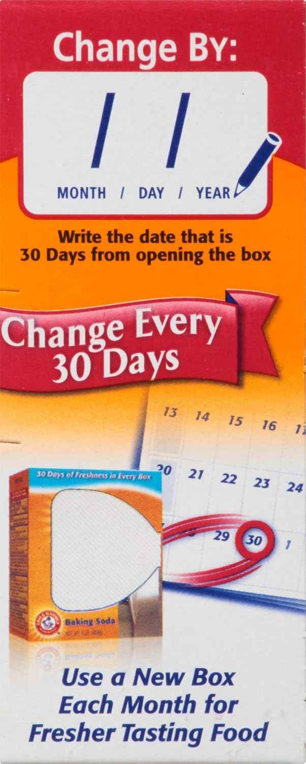 Arm & Hammer Baking Soda Fridge-n-Freezer Odor Absorber, Orange 14 oz
