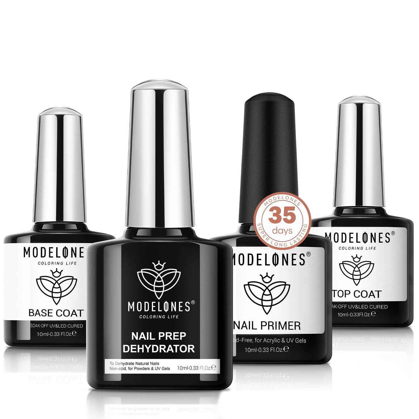 modelones Builder Nail Gel, 7-in-One Clear Builder for Nails, LED Lamp Cured Color Rubber Base Gel Polish Coat Strengthener Thickening Extension Rhinestone Glue in a Bottle for DIY Home Salon Gifts