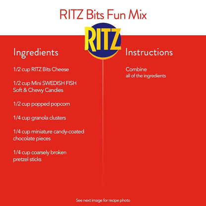 RITZ Bits Cheese Sandwich Crackers, Lunch Snacks, 10 Snack Packs