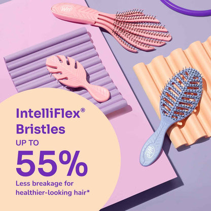 Wet Brush Go Green Curl Detangler Hair Brush, Pale Pink, Ultra-Soft IntelliFlex Detangling Bristles Glide Through Tangles with Ease, Great For Curls, No Split Ends & Pain-Free for Wet or Dry Hair