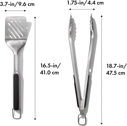 OXO Outdoor Grilling Turner and Tongs Set