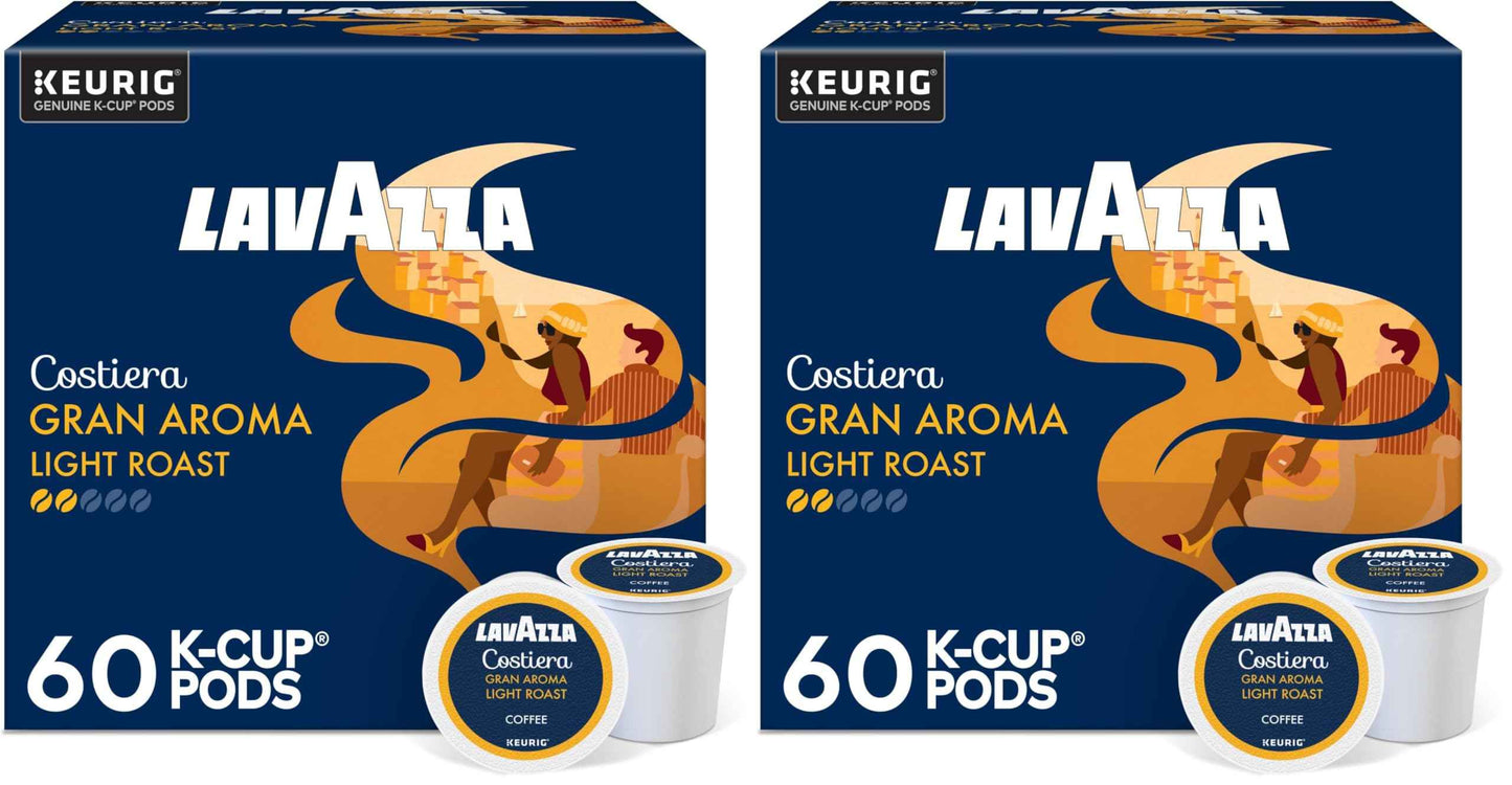 Lavazza Costiera Gran Aroma, Single-Serve Keurig K-Cup Pods, Light Roast Coffee