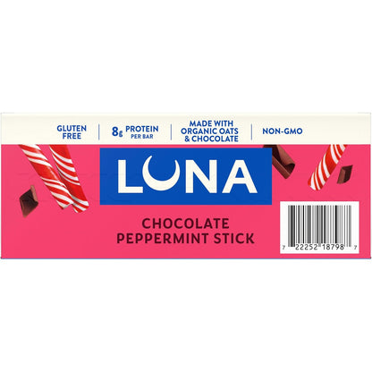 LUNA_Bar_-_Chocolate_Peppermint_Stick_Flavor_-_Gluten_Free_Snack_Bars_-_Non-GMO_-_Protein_Bars_-_Made_with_Organic_Oats_-_Value_Pack_(12_Pack)