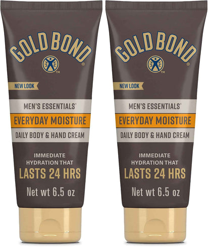 Gold Bond Men's Essentials Everyday Moisture Daily Body & Hand Cream, 6.5 oz., With Vitamin C