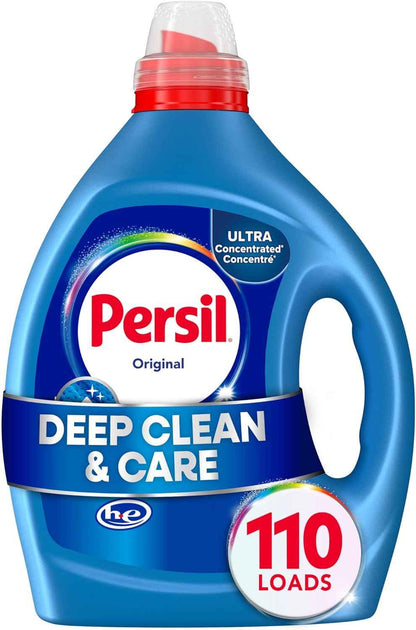 Persil Original Everyday Clean Liquid Laundry Detergent, Ultra Concentrated, Deep Clean & Care for Colors & Whites, Laundry Soap for All Water Temperatures, HE Safe