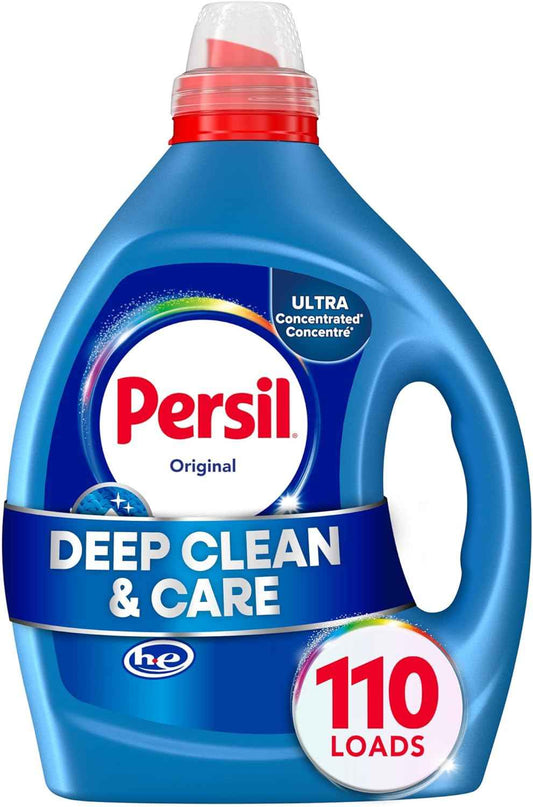 Persil Original Everyday Clean Liquid Laundry Detergent, Ultra Concentrated, Deep Clean & Care for Colors & Whites, Laundry Soap for All Water Temperatures, HE Safe