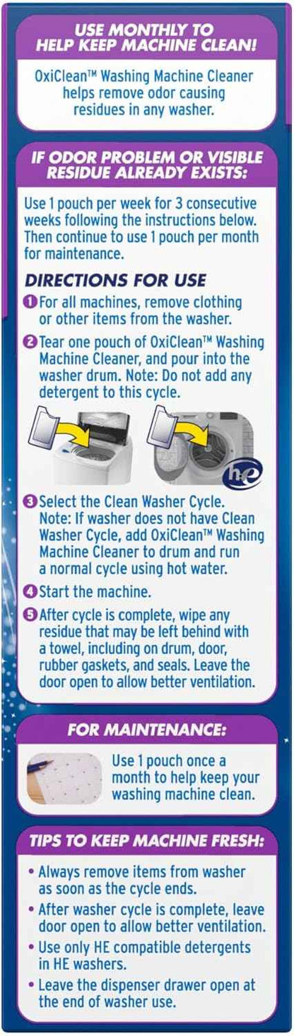 OxiClean Washing Machine Cleaner with Odor Blasters, 4 Count