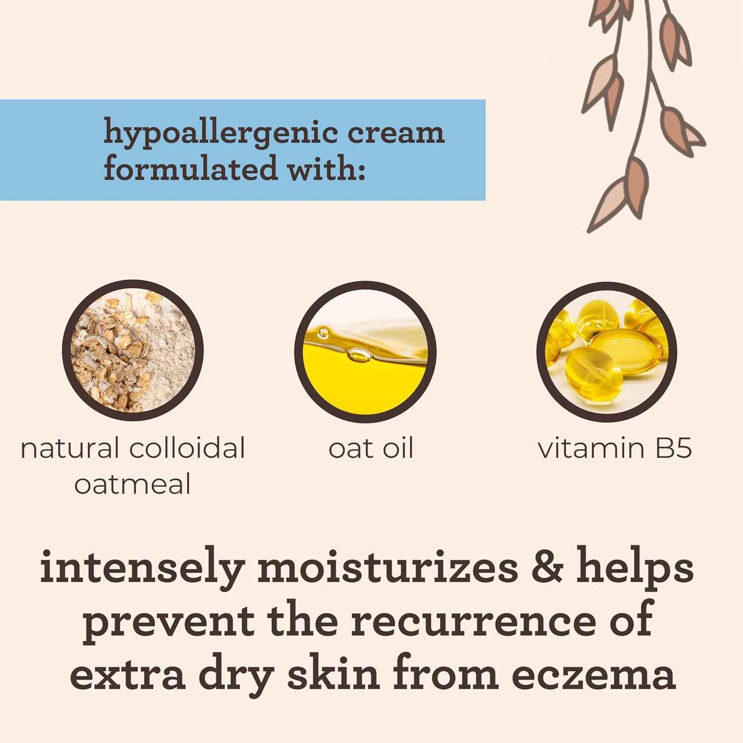 Aveeno Baby Eczema Therapy Moisturizing Cream, Natural Colloidal Oatmeal & Vitamin B5, Baby Cream for Dry, Itchy, Irritated Skin Due to Eczema, Paraben- & Steroid-Free