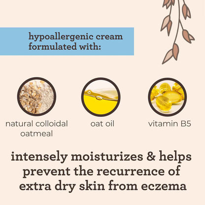 Aveeno Baby Eczema Therapy Moisturizing Cream, Natural Colloidal Oatmeal & Vitamin B5, Baby Cream for Dry, Itchy, Irritated Skin Due to Eczema, Paraben- & Steroid-Free