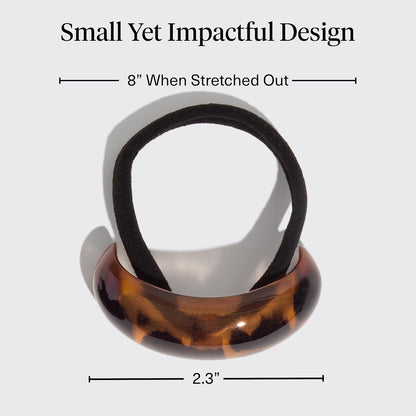 Kitsch_Medium_Hair_Cuffs_for_Braids_&_Ponytails_-_Sleek_Hair_Ties_No_Damage_for_Women_|_Recycled_Plastic_&_Nylon_Elastics_|_Stylish_&_Durable_-_Black_&_Tort_|_Ideal_Gifts_for_Women,_2pcs