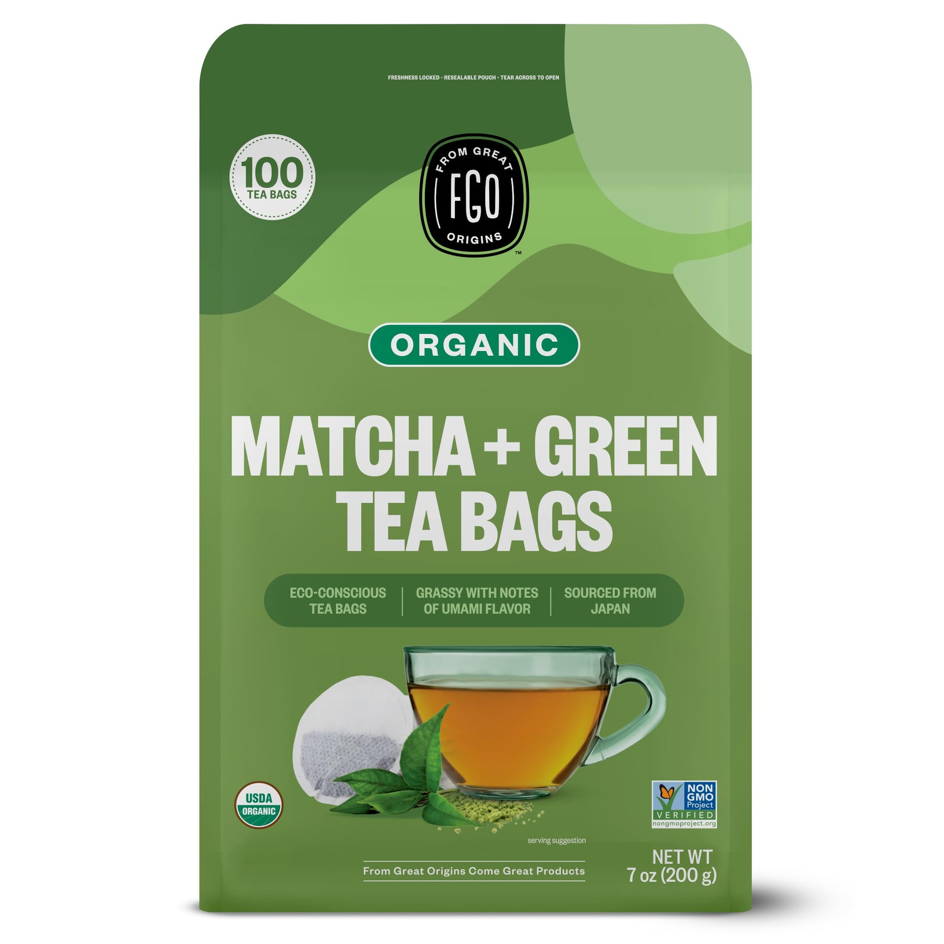 Matcha + Green Tea - 100 Count (Pack of 1)