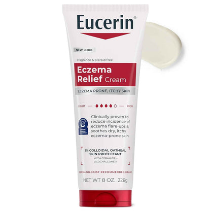 Eucerin Eczema Relief Body Cream, Colloidal Oatmeal Enriched, Steroid Free Eczema Cream