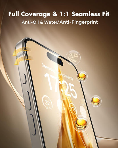 UNBREAKcable_Privacy_Screen_Protector_for_iPhone_16_Pro_Max,_Full_Coverage_Shatterproof_Tempered_Glass[True_28°Anti_Spy][9H_Hardness][Easy_Installation_Frame]2-Pack_Private_Screen_for_iPhone_16_ProMax