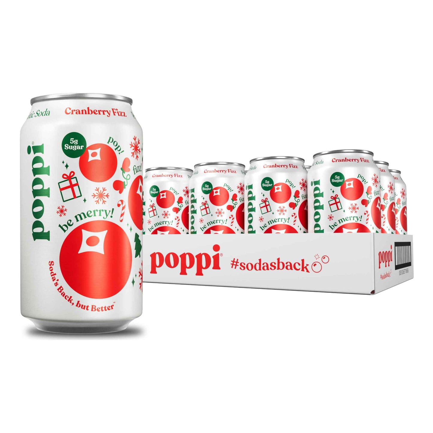Poppi Sparkling Prebiotic Soda Beverage with Apple Cider Vinegar, Seltzer Water and Fruit Juice