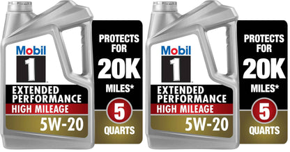 Mobil 1 Advanced Fuel Economy Full Synthetic Motor Oil 0W-20, 5 Quart