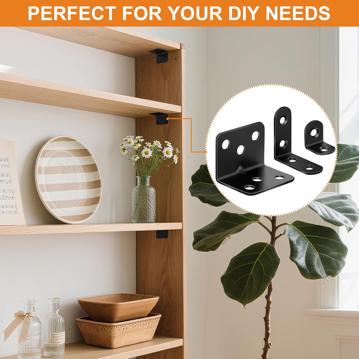 26PCS_L_Bracket_Corner_Brace_Kit,_3_Sizes_Stainless_Steel_L_Brackets_for_Wood_Shelves,_90_Degree_Right_Angle_Bracket,_Black_Metal_Corner_Brackets_for_Furniture_Cabinet_Drawer_Chair_(with_88_Screws)